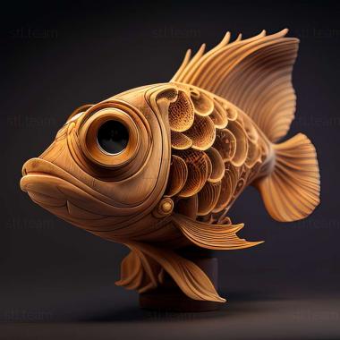 3D model Calico telescope fish (STL)